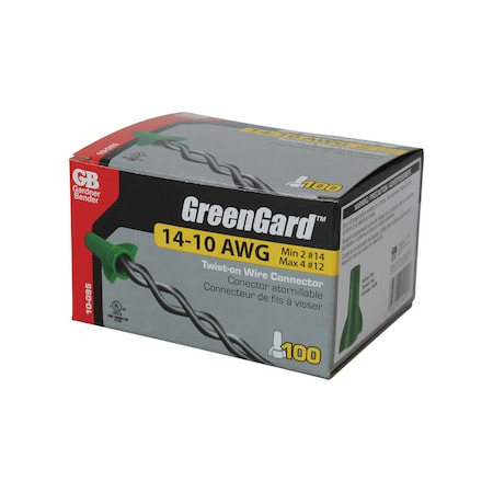 Greengard Gardner Bender GreenGard 14-10 Ga. Copper Wire Wire Connector Green 100 pk 10-095